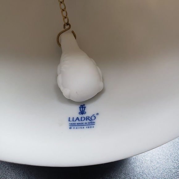 Vintage 1994 Lladro Porcelain Girl Woman Hand Bell Hand Made in Spain Communion - Picture 7 of 8
